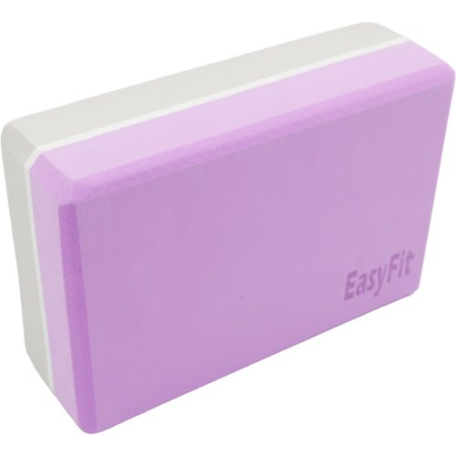 Блок для йоги EasyFit серо-сиреневый (материал EVA) - Puncher