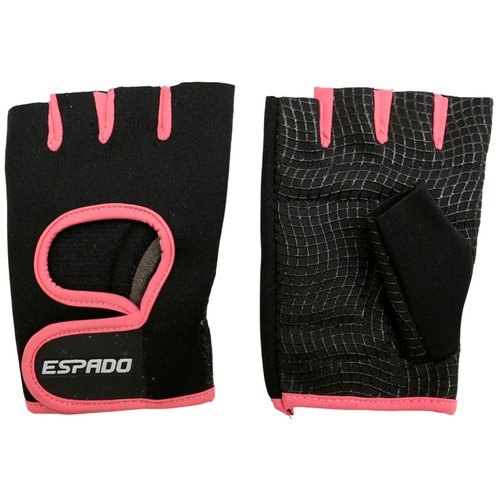 Перчатки для фитнеса Espado, ESD001, черно-розовый, S, для занятий спортом