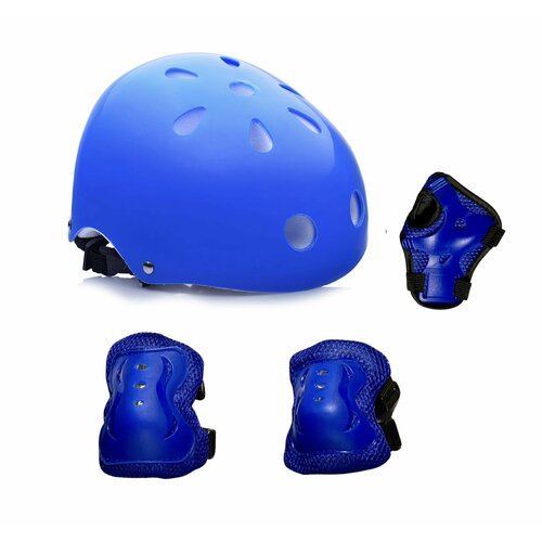 Комплект защиты для катания синий 'Спортик' илизиум спорт шлем наколенники налокотники защита запястья для роликов скейта самоката