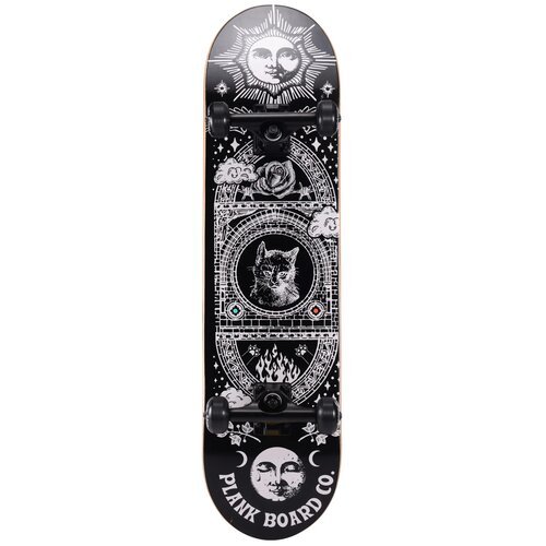 Скейтборд Plank Hell Kitty, 31x8, черный/белый