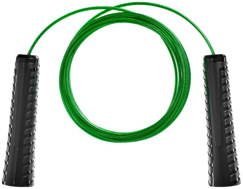 Скакалка Bradex с металлическим шнуром, для фитнеса, 3 метра, зеленая