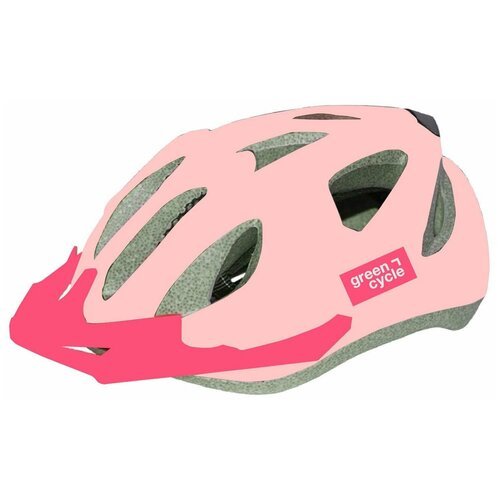 Шлем велосипедный детский Green Cycle FRIDA, розовый лак (Размер: 50-56см)