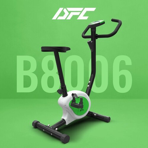 Вертикальный велотренажер DFC B8006, черный/зеленый