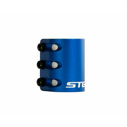 Зажим STG с проставкой для трюкового самоката, на 3 болта для компрессии HIC, синий
