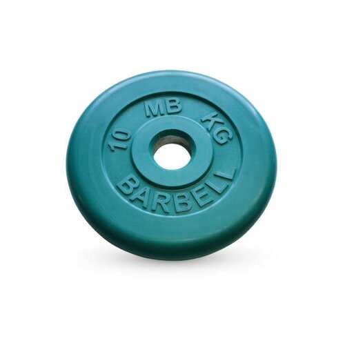 10 кг диск (блин) MB Barbell (зеленый) 50 мм