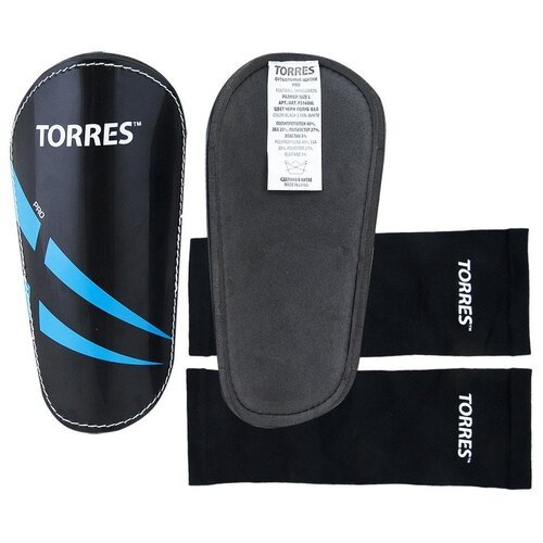 Щитки Torres футбольные Torres Pro, L, черный, профессиональный