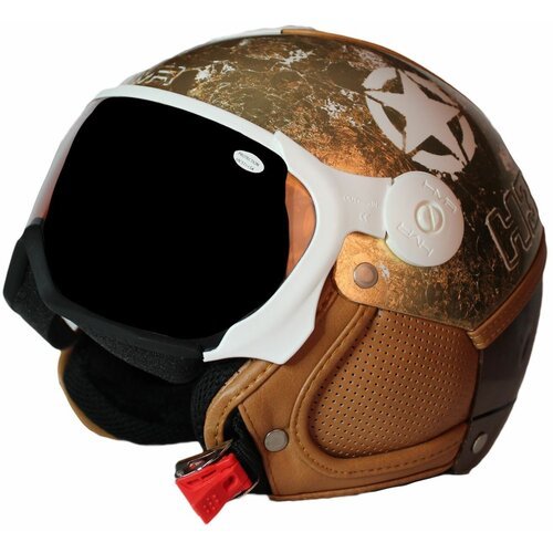 Шлем горнолыжный с визором HMR SWAROVSKI : H3 Texas 347_58/59 (XL)+VTF11