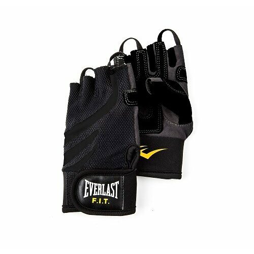 Перчатки Everlast Fit Weightlifting для фитнеса черно-серые (размер L/XL, Черно-серый, Everlast) L/XL