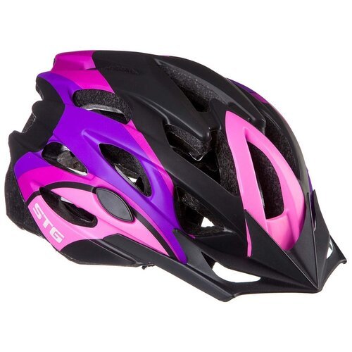 Шлем защитный STG, MV29-A, M, черный/розовый/фиолетовый