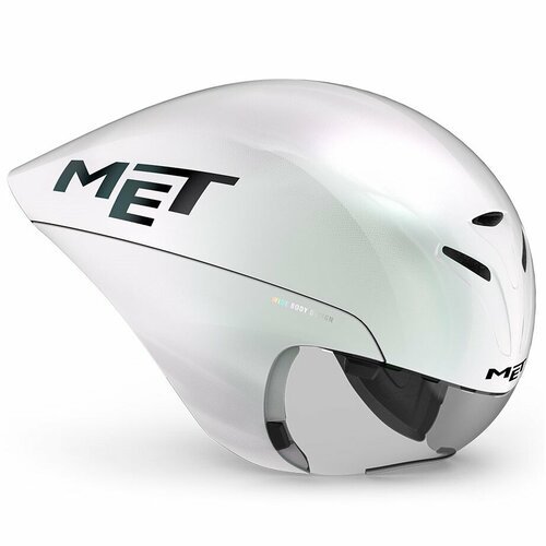 Велошлем Met Tri-Aero Drone Wide Body Helmet 2024 (3HM100CE00), цвет Белый, размер шлема L (58-61 см)