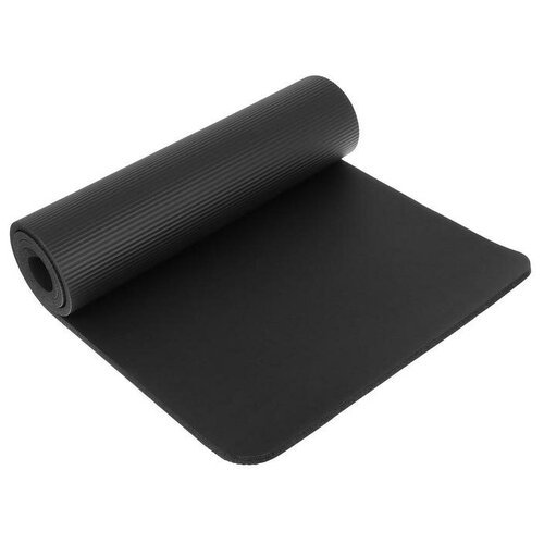 Коврик для йоги 183 х 61 х 1,5 см, цвет чёрный (1 шт.)