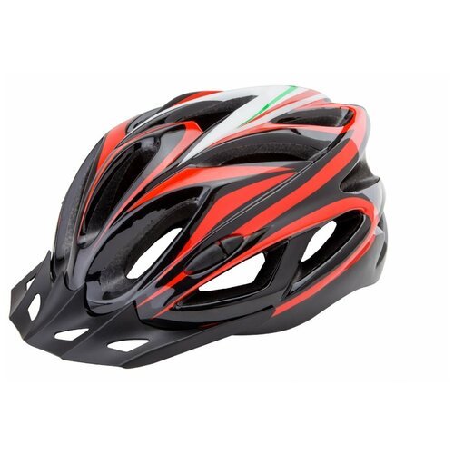 Шлем защитный STELS FSD-HL022 р. L (черный с красными полосами)