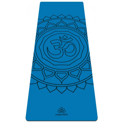 Коврик ART Yogamatic OM, 185х68 см blue 0.4 см