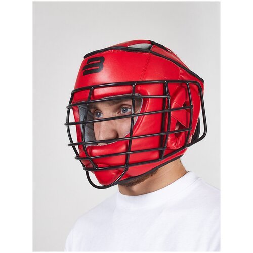 Шлем с металлической решеткой BoyBo Flexy BP2005 (L, Красный)
