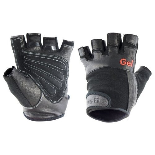 Перчатки для занятий спортом TORRES, PL6049M, размер M, нейлон, натуральная кожа и замша, подбивка гель, черный