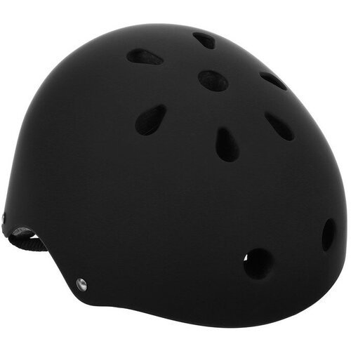 ONLYTOP Шлем защитный детский, с регулировкой, обхват 55 см, цвет чёрный