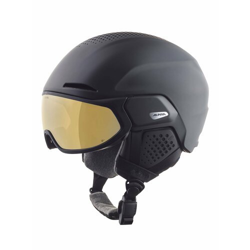 Шлем защитный ALPINA, Alto Q-Lite, 55-59, Black Matt/Gold Mirror