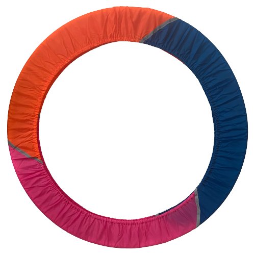 Чехол для обруча, светоотражающий, 60-70см, сине-розово-оранжевый