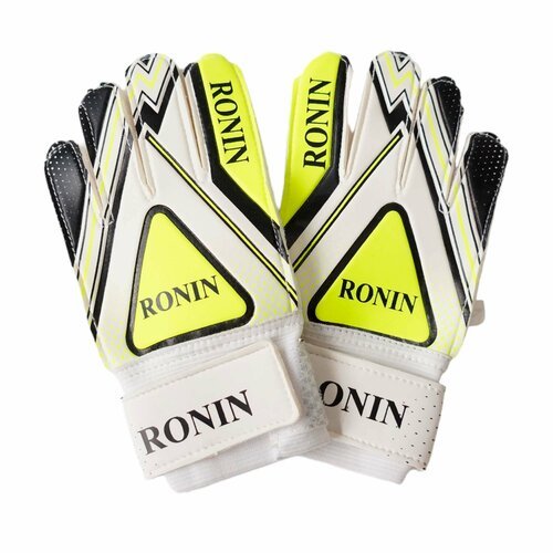 Перчатки вратарские футбольные детские Ronin желтые размер 5