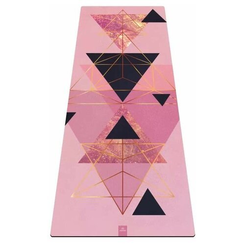 Удлиненный хлопковый коврик для йоги и фитнеса - Rose Gold / Арт Йогаматик