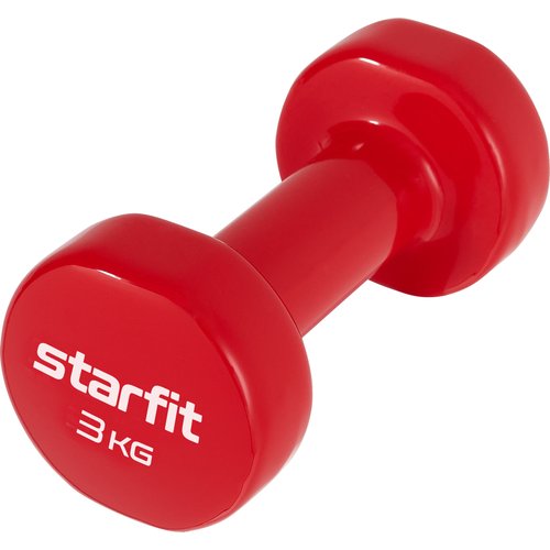 Гантель виниловая Starfit DB-101 3 кг, красный
