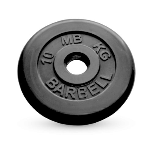 10 кг диск (блин) MB Barbell (черный) 50 мм.