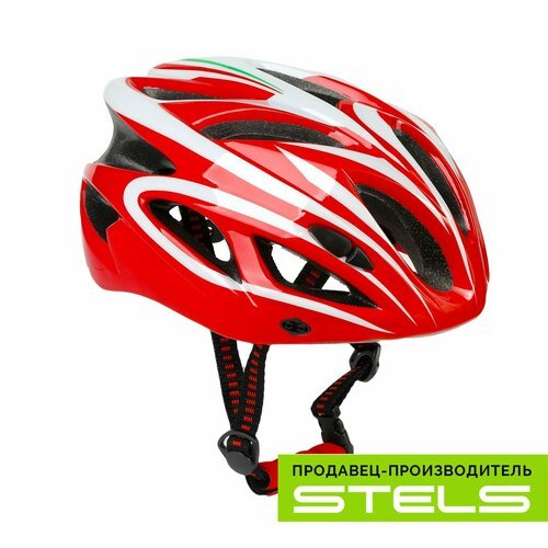 Шлем защитный для катания на велосипеде FSD-HL022 (in-mold) бело-красный, размер L NEW (item:020)