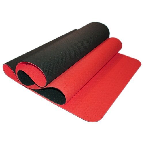Коврик для йоги перфорированный: OTPE-6MM (Красно-чёрный).