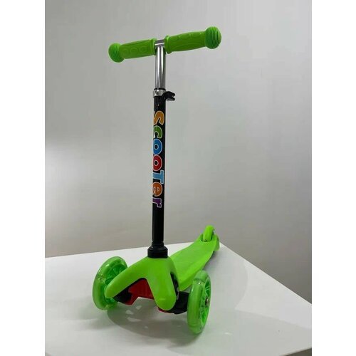Самокат детский скутер мини от 1,5 лет, зеленый