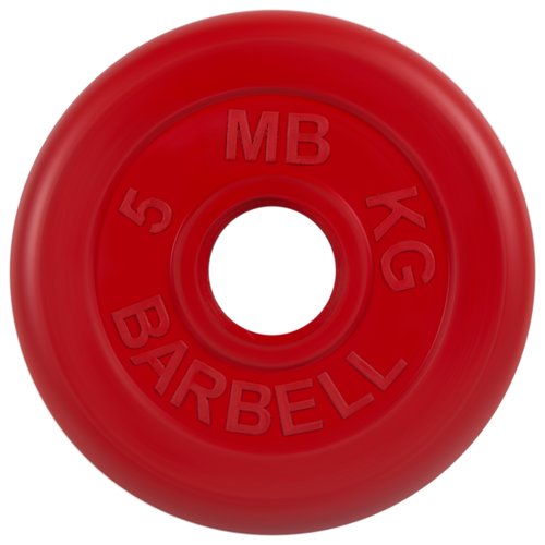 Диск MB Barbell Стандарт MB-PltB/C51 5 кг 1 шт. красный