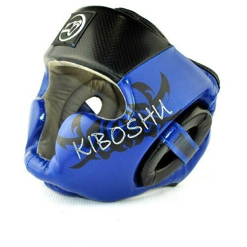 31-12BB Kiboshu Шлем Training-Синий с черным-Кожа-Зам - Kiboshu - Синий - XL