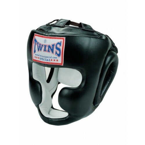 Шлем боксерский Twins head protection hgl-3 черный (Кожа, Twins, L, 260, 220, 130, Черный) L