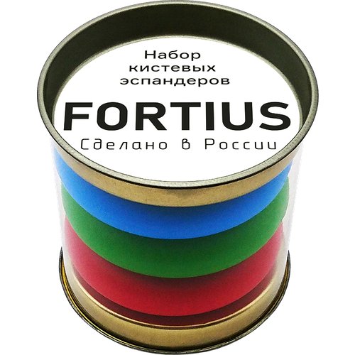 Набор кистевых эспандеров 'Fortius', 3 шт. (10, 20, 30 кг) (тубус)