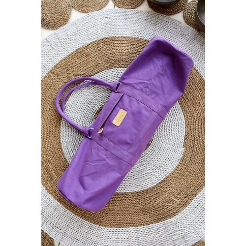 Сумка для коврика для йоги с ручками NiiDRA, фиолетового цвета, размер 30*68 см