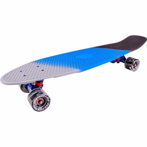 Скейтборд круизер TECH TEAM TRICOLOR 27' серый-синий-черный NN004199 NN004199