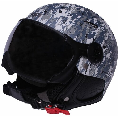 Шлем горнолыжный с визором HMR EMOTIONS H1 CAMO PIXEL +VTS2B