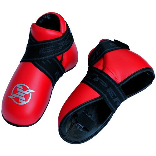 Защита стопы (футы) для тхэквондо итф, гтф и кикбоксинга Fight Expert , красные, размер XS