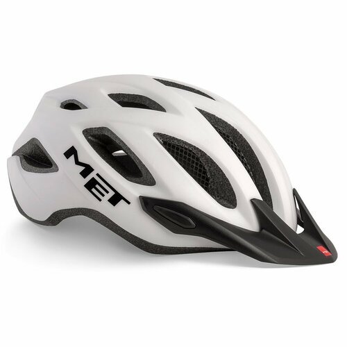 Велошлем Met Crossover Helmet (3HM109) 2022, цвет Белый/Чёрный, размер шлема XL (60-64 см)