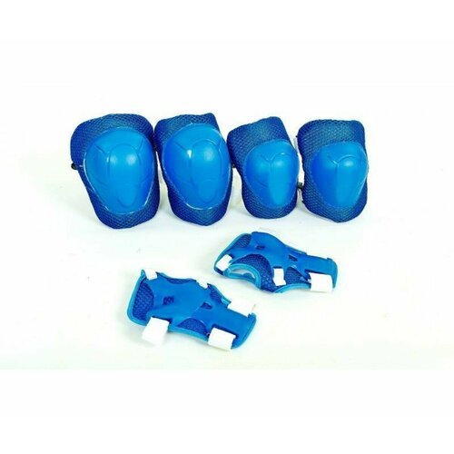 Комплект защиты детский (наколенники, налокотники, перчатки) синий от 5 лет