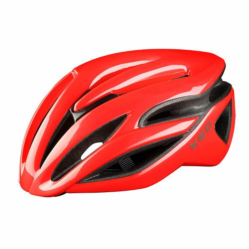 Шлем велосипедный взрослый мужской, женский, шоссейный, защитный велошлем KED Rayzon Fiery Red красный, для самоката, роликов и скейтборда, размер L (57-61 см)