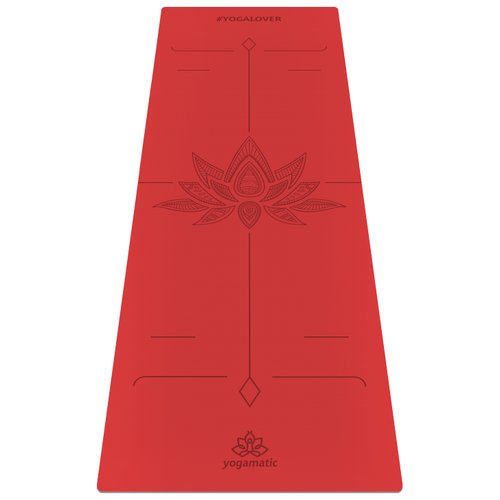 Коврик ART Yogamatic Lotos, 185х68 см red 0.4 см