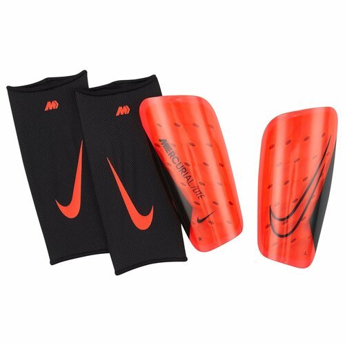 Щитки Nike Mercurial Lite Guard, цвет черный/красный, рост 180-200 см