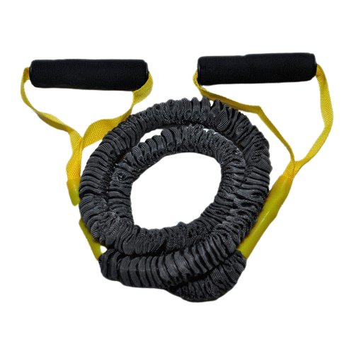 Эспандер для стэпа/ эспандер лыжника- плавца/Эспандер спортивный спортивный в тканевой оплетке SPRINTER. Максимальная нагрузка: 40 кг. Цвет: черный, серый, желтый.
