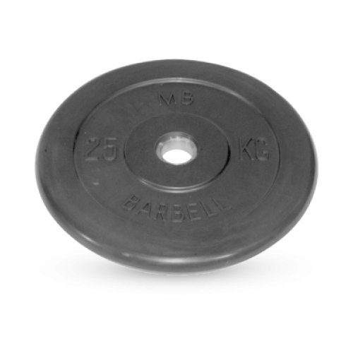 25 кг диск (блин) MB Barbell (черный) 26 мм.