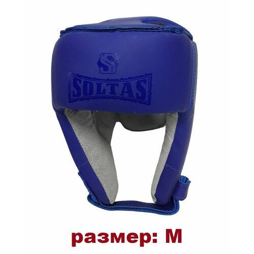 Шлем боксерский 'SOLTAS' - размер М / открытый / синий