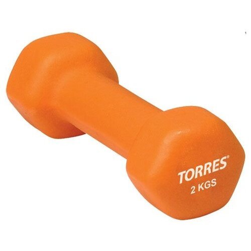 Гантель неразборная TORRES PL50012 оранжевый