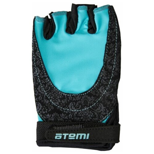 Перчатки для фитнеса Atemi, AFG06BEM, черно-голубые, размер M