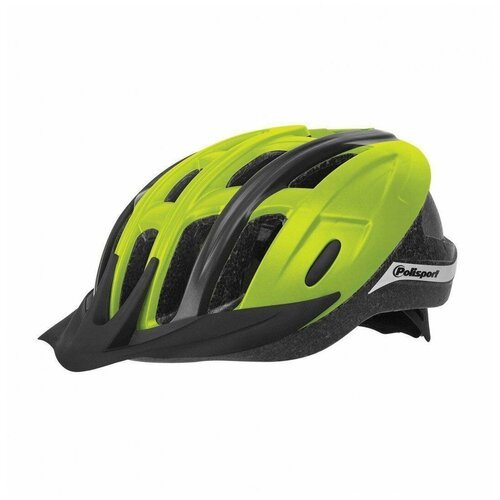 Шлем велосипедный Polisport Ride in, размер M 54/58 см, цвет lime green/black