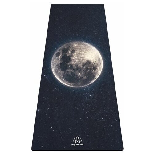 Удлиненный хлопковый коврик для йоги и фитнеса - Moon / Арт Йогаматик