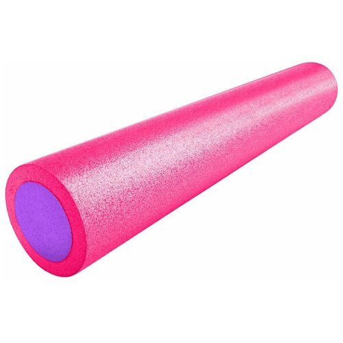 PEF90-11 Ролик для йоги полнотелый 2-х цветный (розовый/фиолетовый) 90х15см. (B34499)